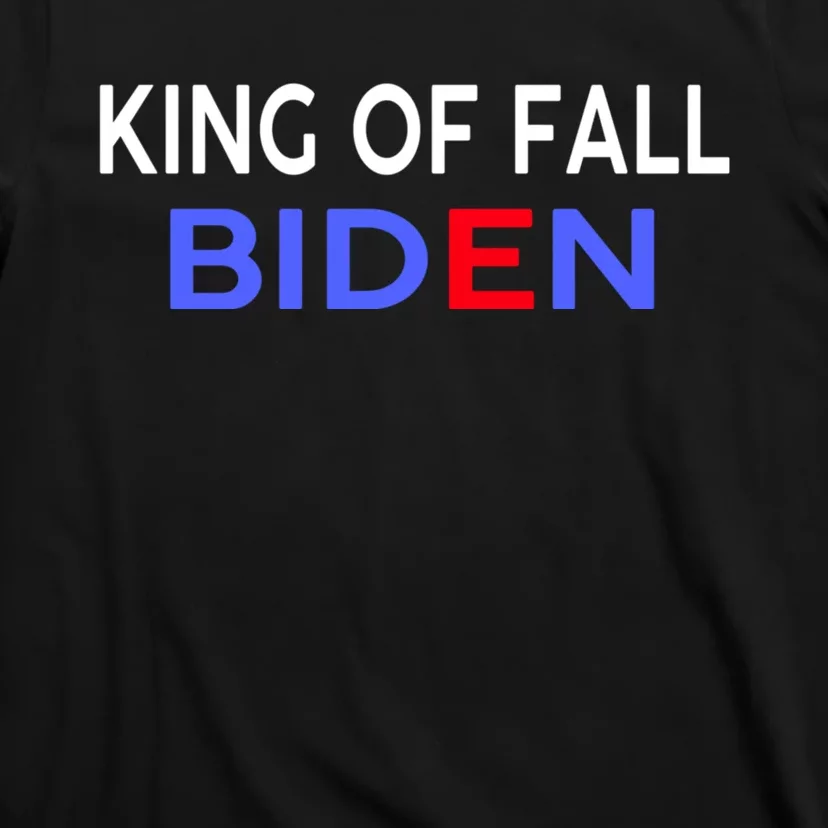 king of fall biden biden fell again funny academy graduation T-Shirt