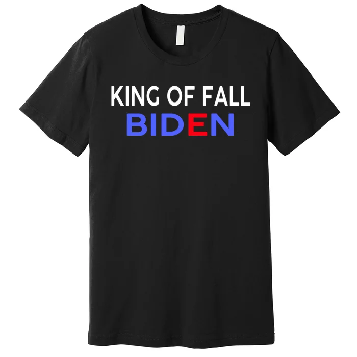 king of fall biden biden fell again funny academy graduation Premium T-Shirt