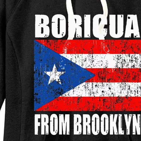 Boricua From Brooklyn New York Puerto Rican Flag Women's Fleece Hoodie