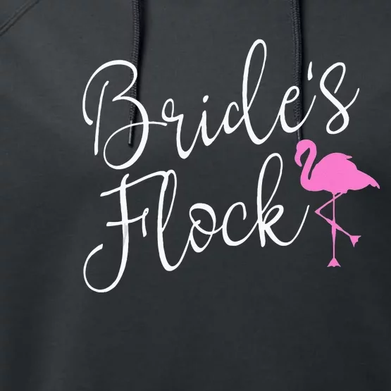 Brides Flock Bridal Party Flamingo Theme Bachelorette Party Performance Fleece Hoodie