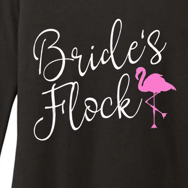 Brides Flock Bridal Party Flamingo Theme Bachelorette Party Womens CVC Long Sleeve Shirt