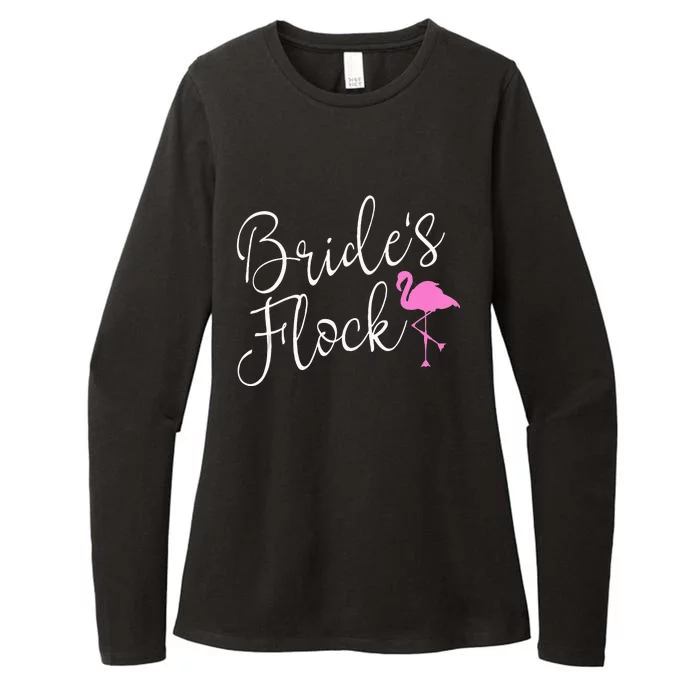 Brides Flock Bridal Party Flamingo Theme Bachelorette Party Womens CVC Long Sleeve Shirt