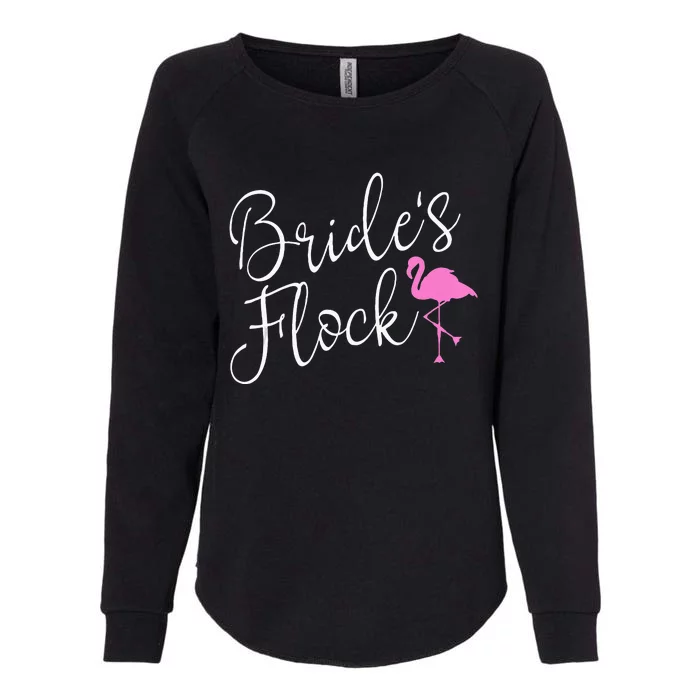 Brides Flock Bridal Party Flamingo Theme Bachelorette Party Womens California Wash Sweatshirt