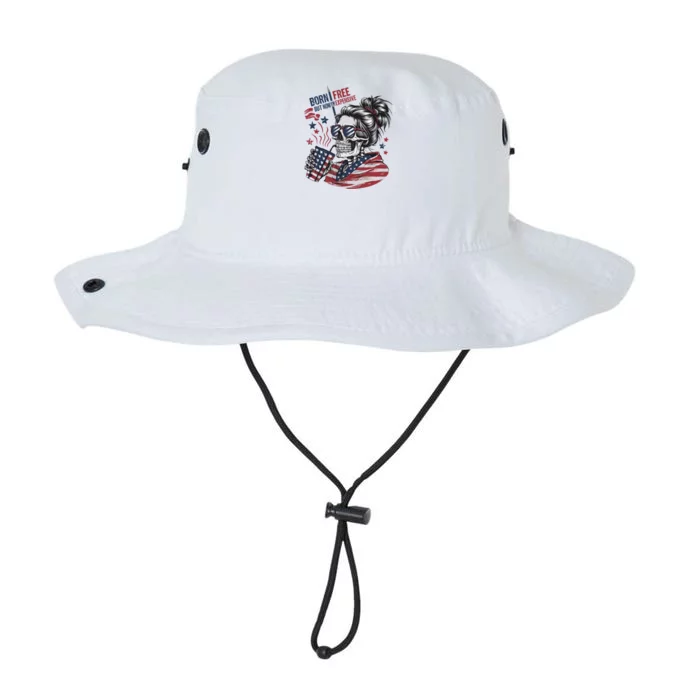 Born Free But Now Im Expensive Patriotic Skull Legacy Cool Fit Booney Bucket Hat