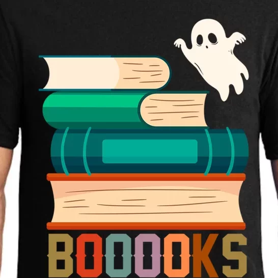 Boooooks Funny Book Ghost Halloween Gift Pajama Set