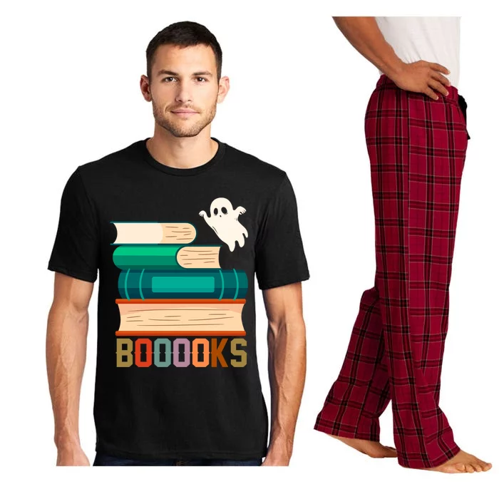 Boooooks Funny Book Ghost Halloween Gift Pajama Set