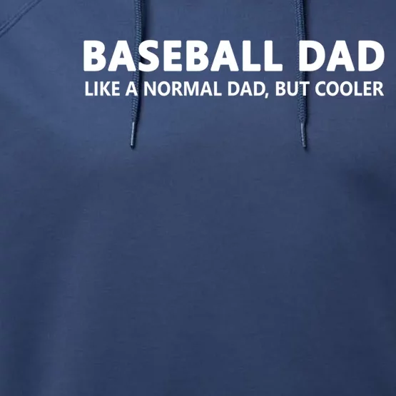 Baseball Father Baseball Dad Cute Gift Performance Fleece Hoodie