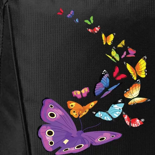 Butterfly Flying Butterfly Wings Shirts City Backpack