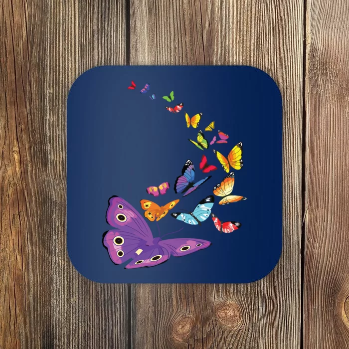 Butterfly Flying Butterfly Wings Shirts Coaster