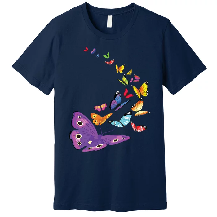 Butterfly Flying Butterfly Wings Shirts Premium T-Shirt