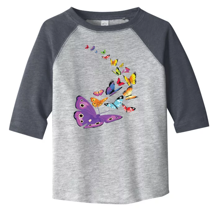 Butterfly Flying Butterfly Wings Shirts Toddler Fine Jersey T-Shirt