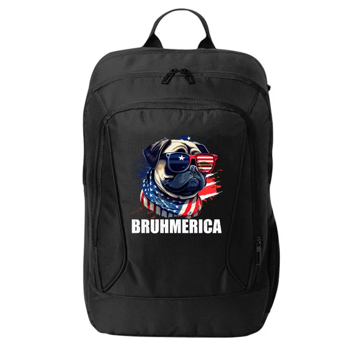 Bruhmerica French Bulldog Usa American Flag Distressed Great Gift City Backpack