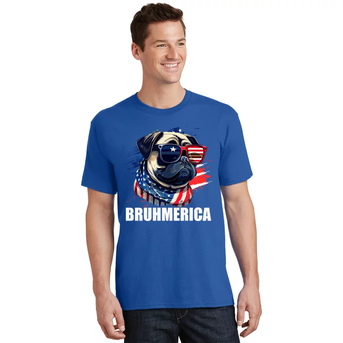 Bruhmerica French Bulldog Usa American Flag Distressed Great Gift T-Shirt