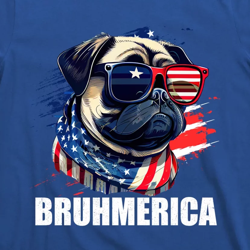 Bruhmerica French Bulldog Usa American Flag Distressed Great Gift T-Shirt