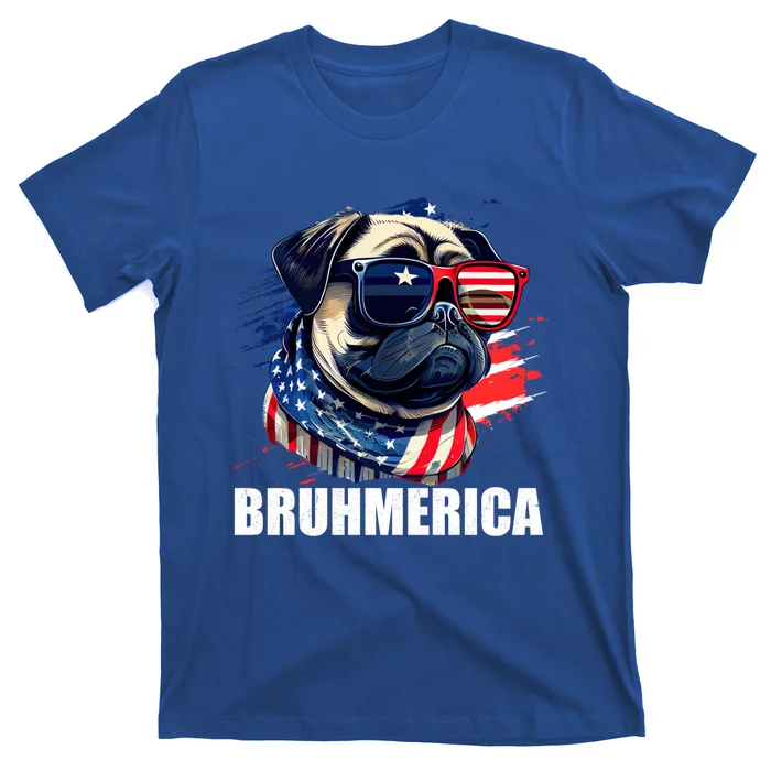 Bruhmerica French Bulldog Usa American Flag Distressed Great Gift T-Shirt