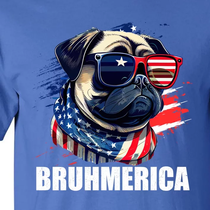 Bruhmerica French Bulldog Usa American Flag Distressed Great Gift Tall T-Shirt