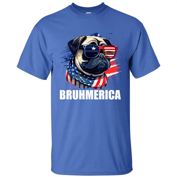 Bruhmerica French Bulldog Usa American Flag Distressed Great Gift Tall T-Shirt