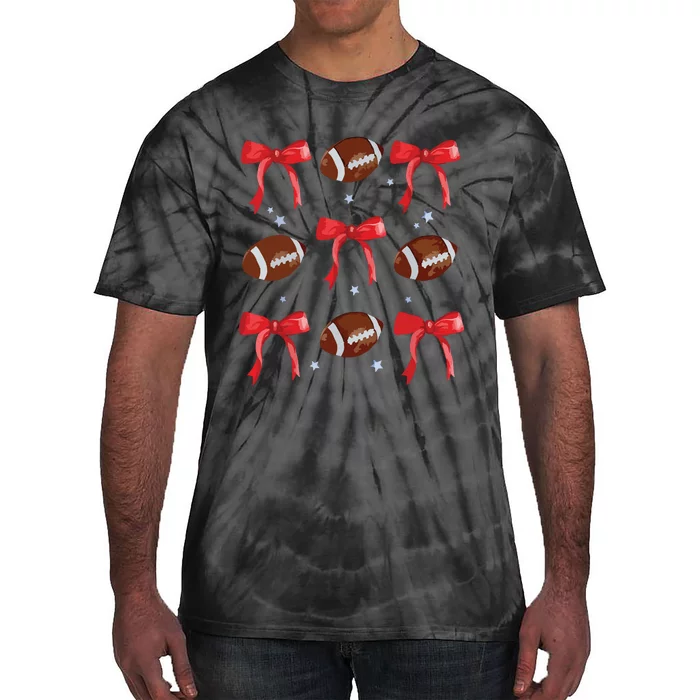 Bow Football Tie-Dye T-Shirt