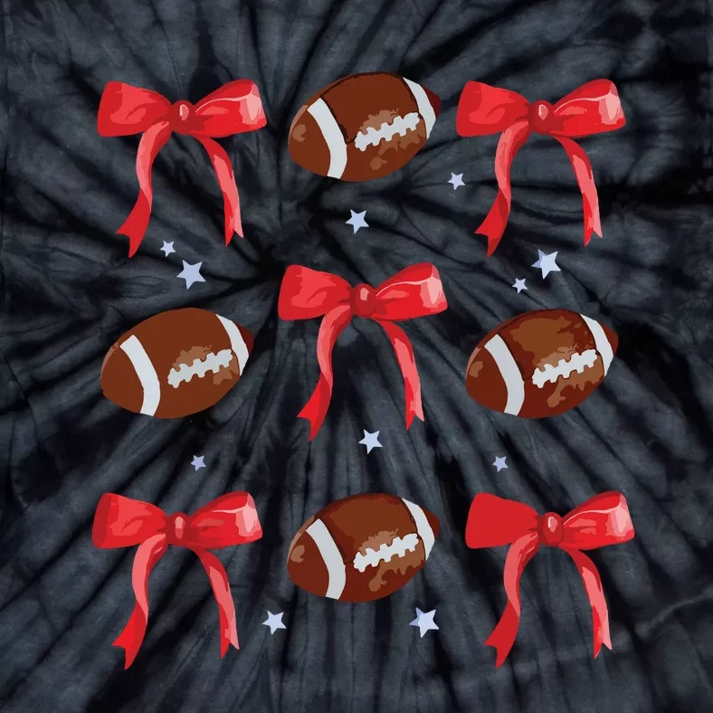 Bow Football Tie-Dye T-Shirt