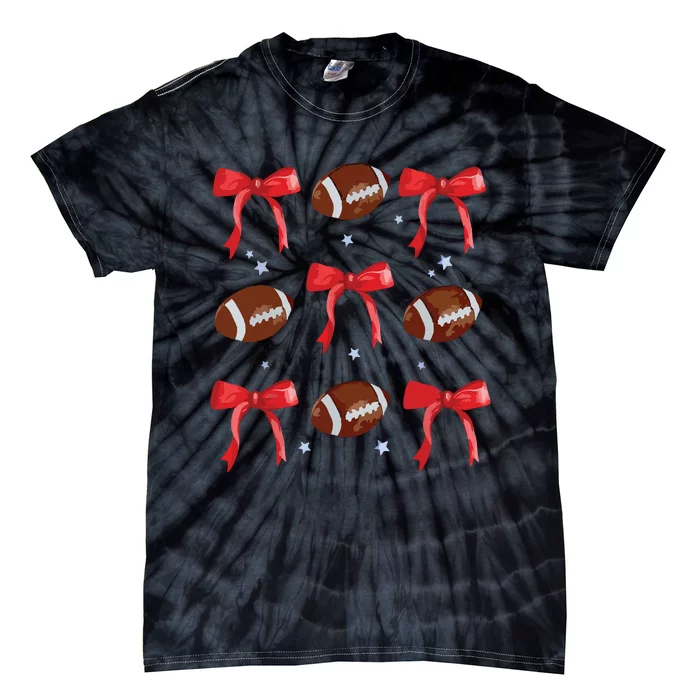 Bow Football Tie-Dye T-Shirt