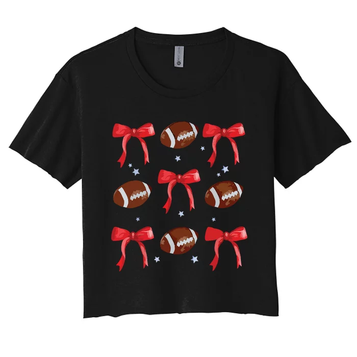 Bow Football Women's Crop Top Tee