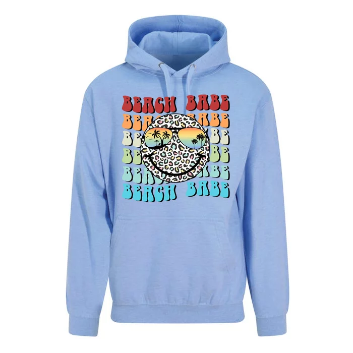 Beach Funny Babe Summer Retro Vacation Beach And Summer Leopard Unisex Surf Hoodie