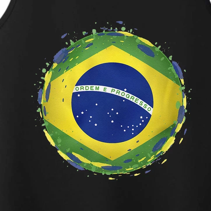 Brazil Flag Performance Tank