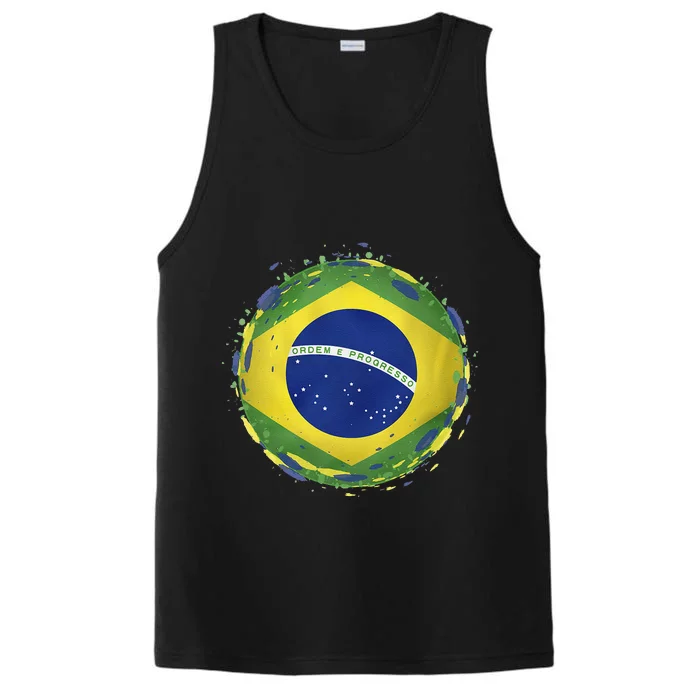 Brazil Flag Performance Tank