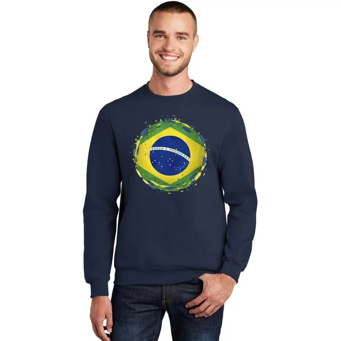 Brazil Flag Tall Sweatshirt