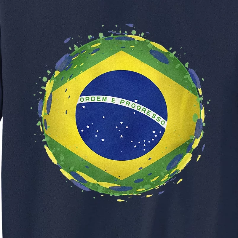 Brazil Flag Tall Sweatshirt