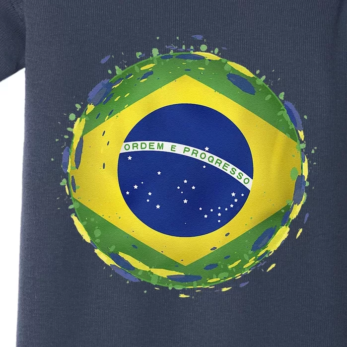 Brazil Flag Baby Bodysuit