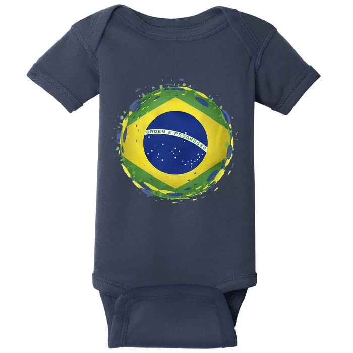 Brazil Flag Baby Bodysuit