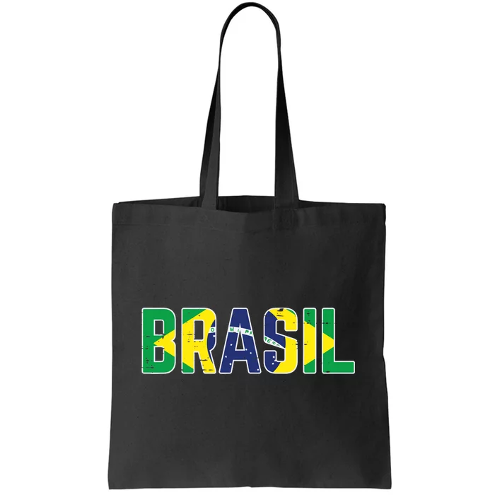 Brasil Flag Brazilian Soccer Fan Tote Bag