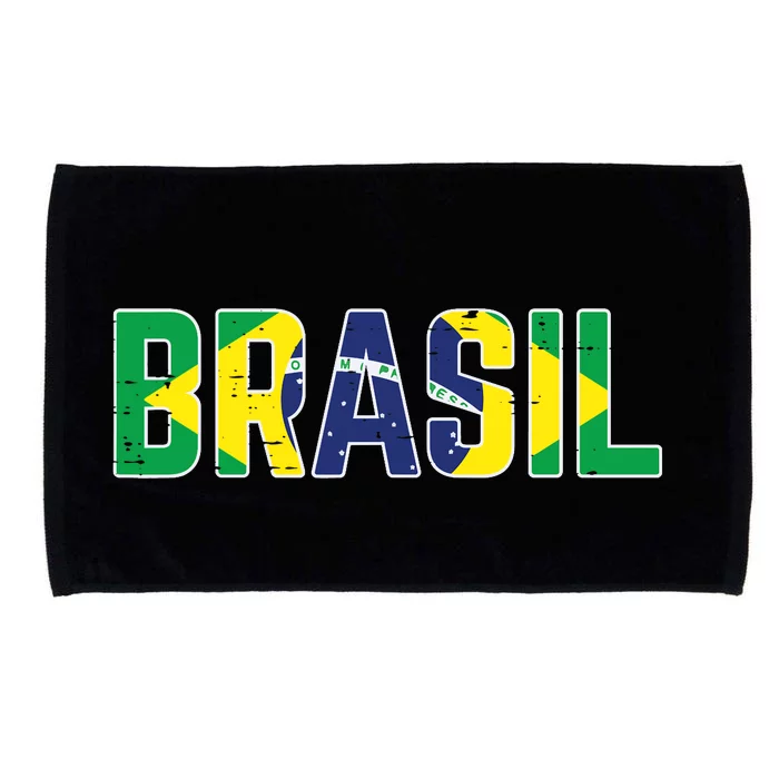 Brasil Flag Brazilian Soccer Fan Microfiber Hand Towel