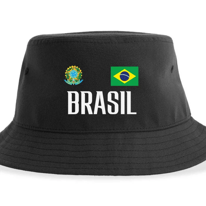 Brasil Flag Brazil Football Soccer Fan Sustainable Bucket Hat