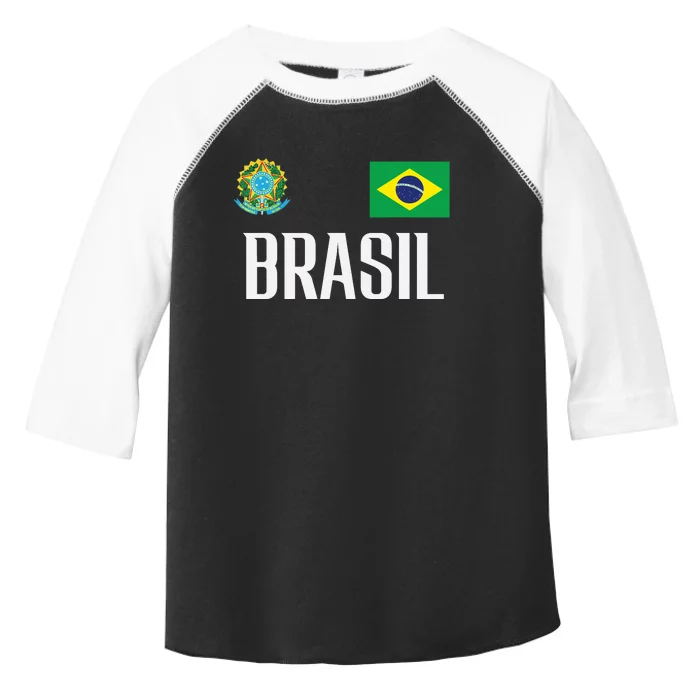 Brasil Flag Brazil Football Soccer Fan Toddler Fine Jersey T-Shirt