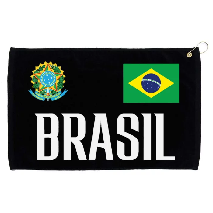 Brasil Flag Brazil Football Soccer Fan Grommeted Golf Towel