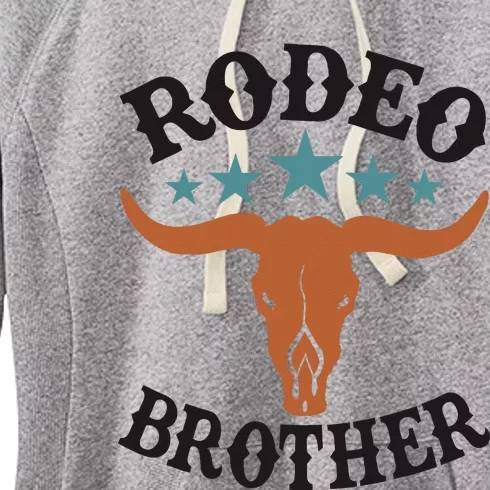 Brother First Birthday Cowboy Western Rodeo Party Matching Women's Fleece Hoodie