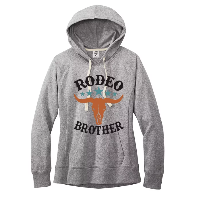 Brother First Birthday Cowboy Western Rodeo Party Matching Women's Fleece Hoodie