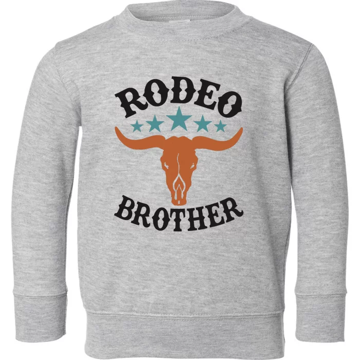 Brother First Birthday Cowboy Western Rodeo Party Matching Toddler Sweatshirt