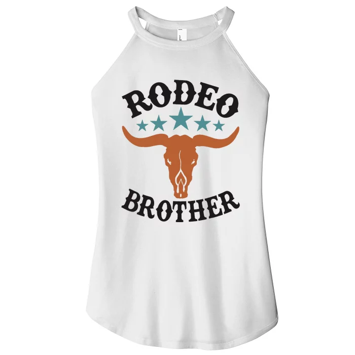 Brother First Birthday Cowboy Western Rodeo Party Matching Women’s Perfect Tri Rocker Tank