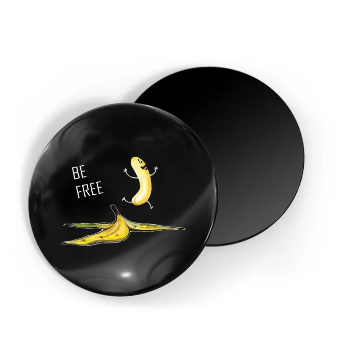 Be Free Banana Funny Banana Man Running Banana Stripping Magnet