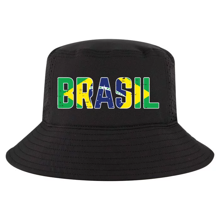 Brasil Flag Brazilian Soccer Fan Cool Comfort Performance Bucket Hat