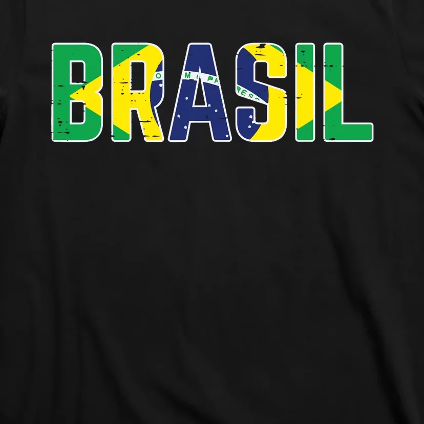 Brasil Flag Brazilian Soccer Fan T-Shirt