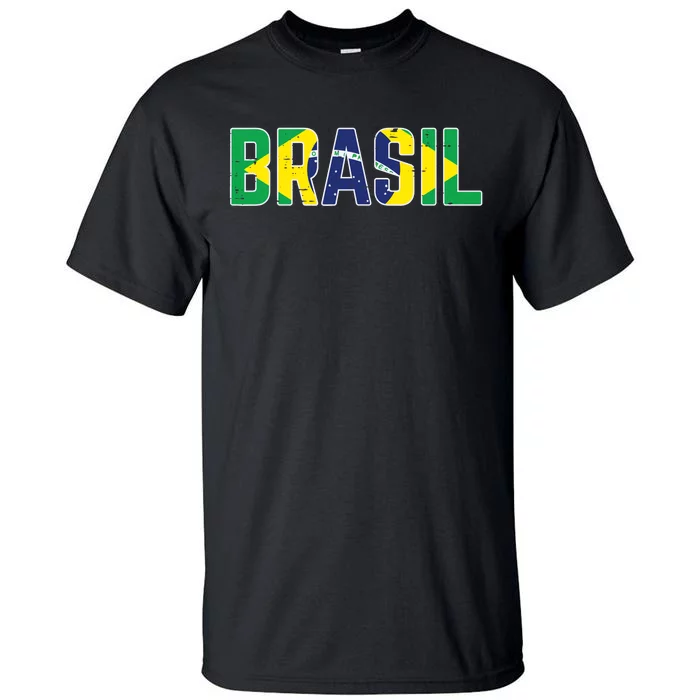 Brasil Flag Brazilian Soccer Fan Tall T-Shirt