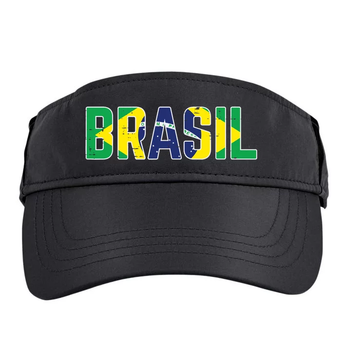 Brasil Flag Brazilian Soccer Fan Adult Drive Performance Visor