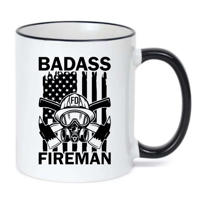 Badass Fireman Black Color Changing Mug