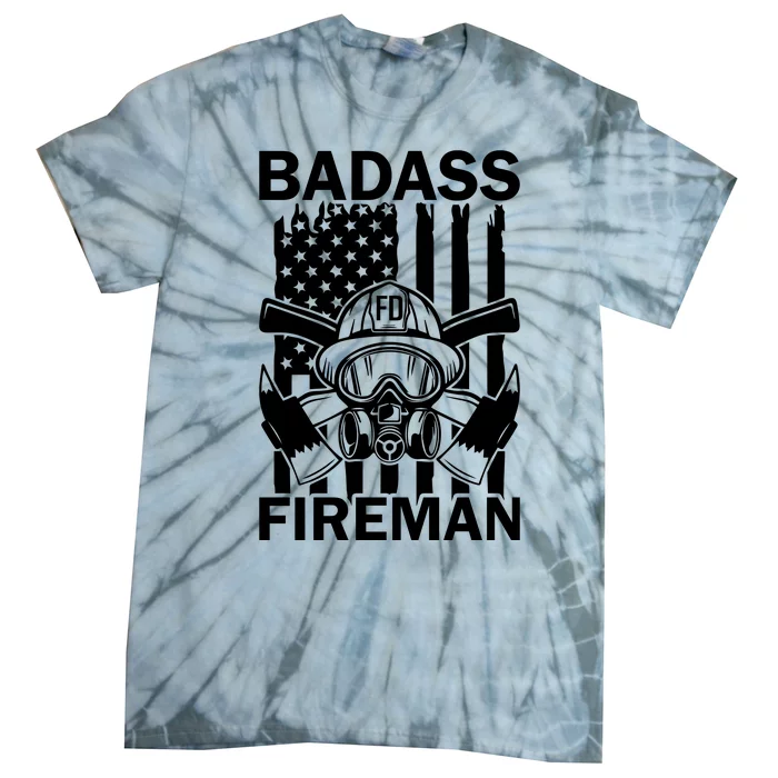 Badass Fireman Tie-Dye T-Shirt