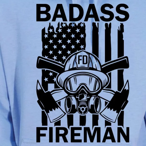 Badass Fireman Unisex Surf Hoodie