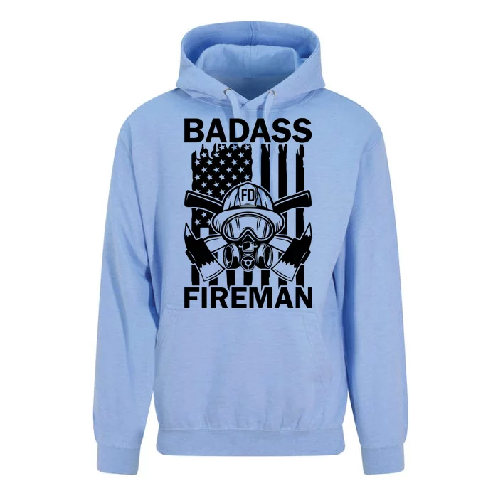 Badass Fireman Unisex Surf Hoodie